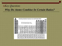 Naming Compounds and Writing Formulas