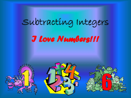 Subtracting Integers