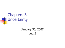 January 30, 2007 - Lecture 3 Notes
