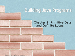 Building Java Programs