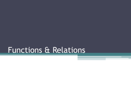 Functions and Relations PowerPoint