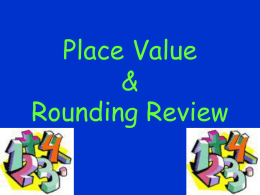 Place Value & Decimal Review
