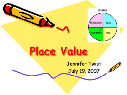 Power Point- Place Value