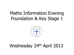 KS1 Maths Information Presentation