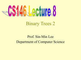 Binary trees, binary search trees, and tree sort