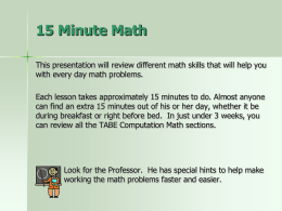 15-Minute Math: Integers