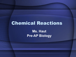 Chemical Reactions-2007