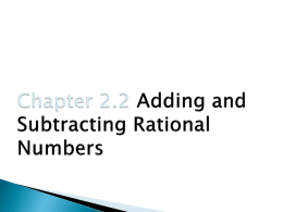UNIT II Algebra 1 - Sections 2.2, 2.3, & 2.5
