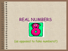 Types of real numbers File