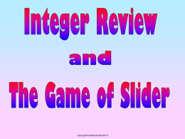 Integer Review