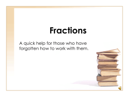 Fractions - mathtools