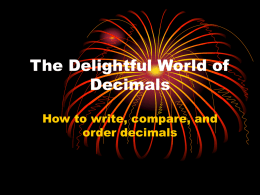 The Delightful World of Decimals