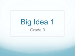 Big Idea 1 - ElementaryMathematics