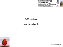 The 2007 DCS Lecture - School of Computing Science
