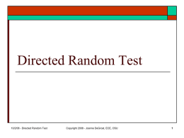 Lect 31 - Directed Radom Test
