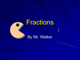 Fractions - TeacherWeb