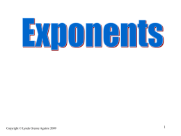 Exponents - Greenebox