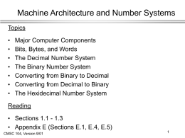 Architecture and Number Systems