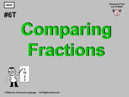 3. Comparing Fractions
