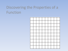 Developing the Concept of a Function Powerpoint