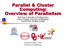 Parallel & Cluster Computing: Parallelism Overview