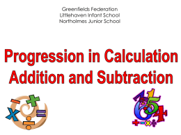 Maths Calculations - Northolmes Junior School