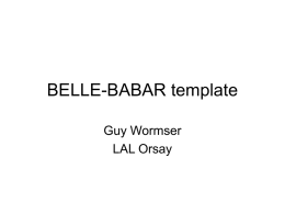 BELLE-BABAR template