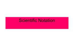 Scientific Notation - St. Anne Catholic School