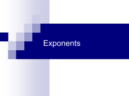 Exponents - Dalton State
