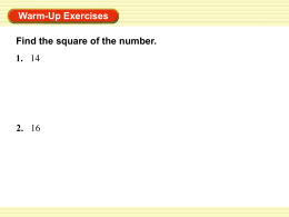 2.1 Square roots, Real Number System ppt