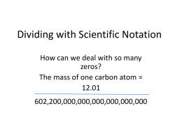 Writing Scientific Notation