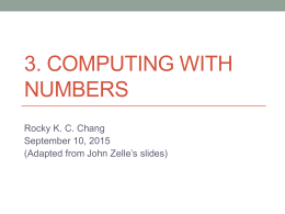 Computing with numbers - comp