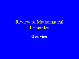 Review of Mathematical Principles