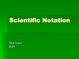 Scientific Notation