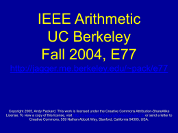 IEEE Arithmetic