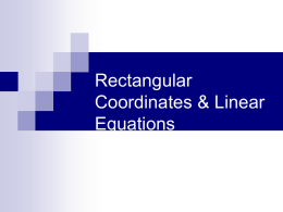 Equations Rectangular Coordinates