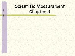 Scientific Measurement: