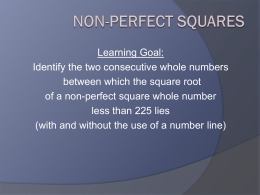 non-perfect squares