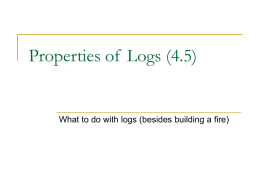 PCH (4.5) Props. of Logs 11