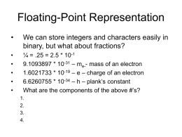 Floating-Point - UCSB Computer Science