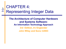 4. Representing Integer Data