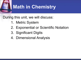 Math in Chemistry