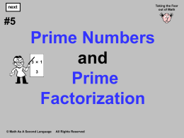 9. Prime Factorization