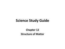 Chapter 12 Science Study Guide
