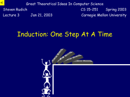 One Step At A Time - Carnegie Mellon School of Computer Science