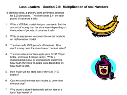 Loss Leaders – Section 2.5: Multiplication of real Numbers