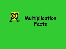Lesson 3.2: Multiplication Facts