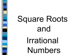 POWERPOINT: Perfect Squares vs. Irrational Numbers