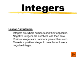 Integers - C on T ech Math : : An application
