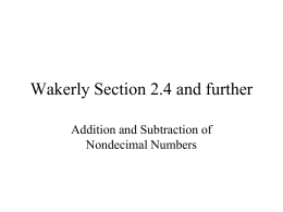 Wakerly Section 2.4